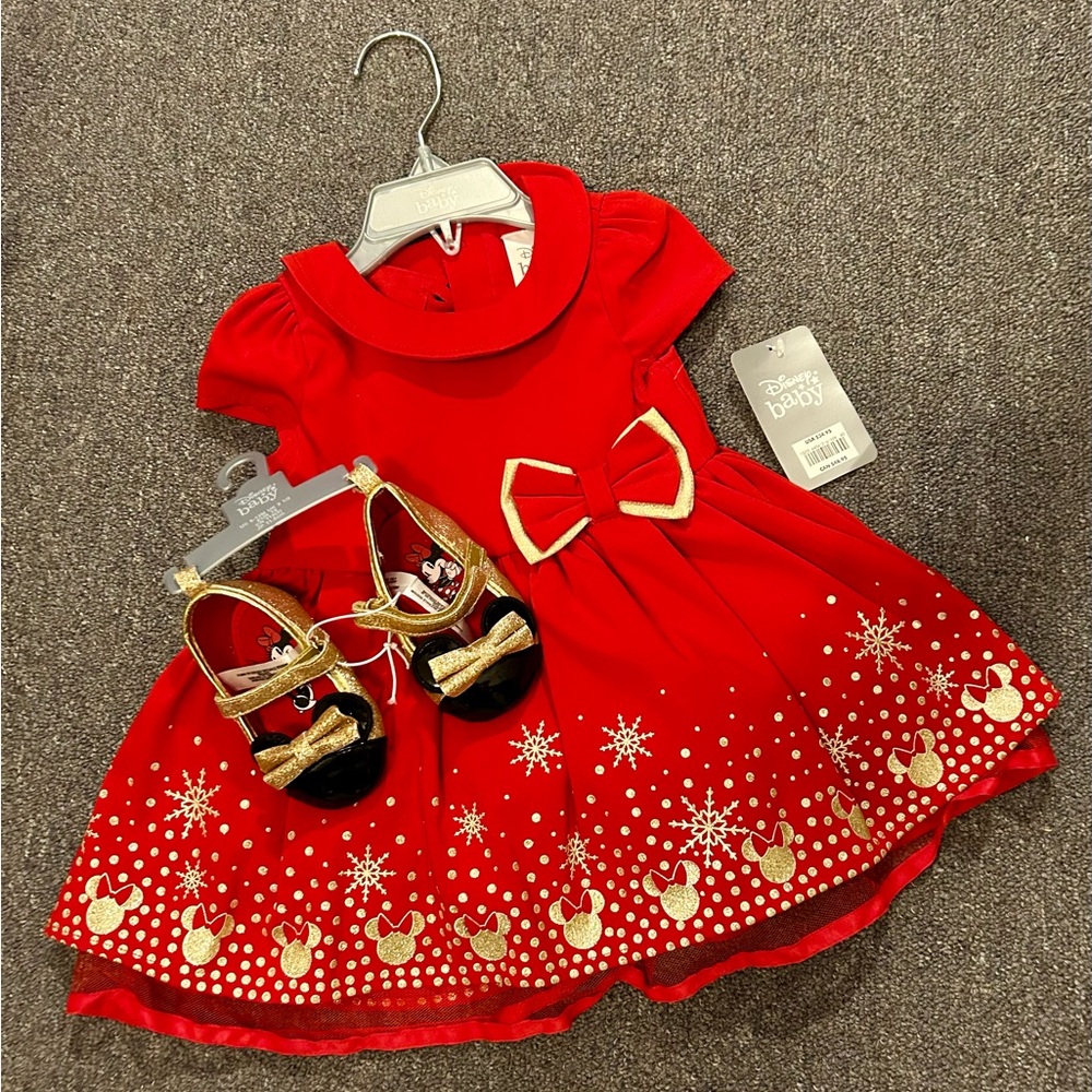 Disney Baby Dress with Shoes/Shaw